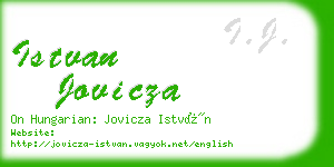 istvan jovicza business card